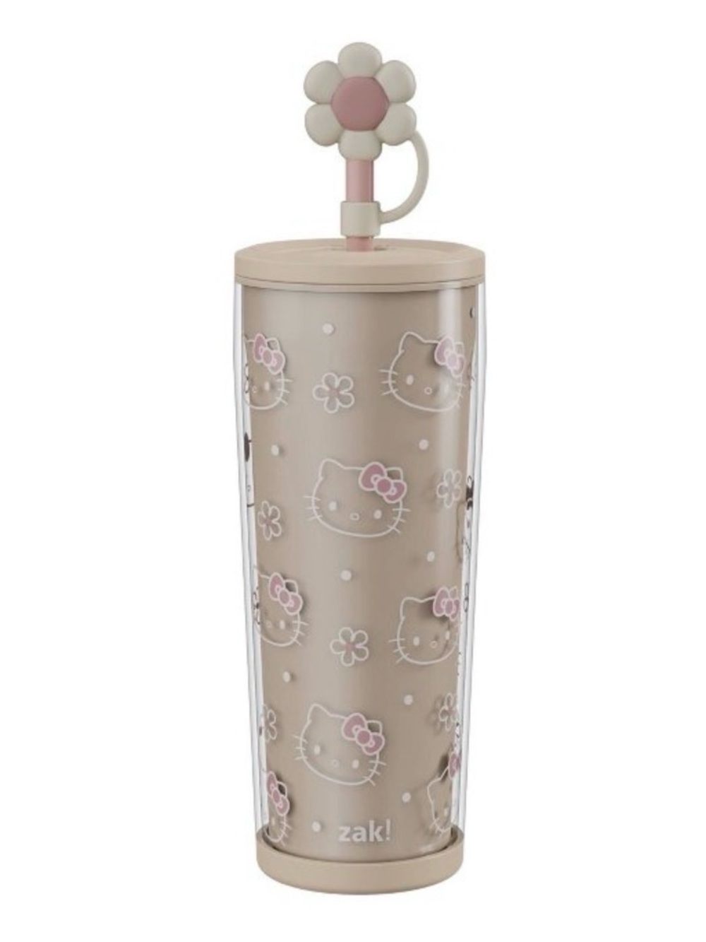 Zak! Hello Kitty Pink Cream Travel Tumbler with Floral Lid
25 Oz
New with Tag